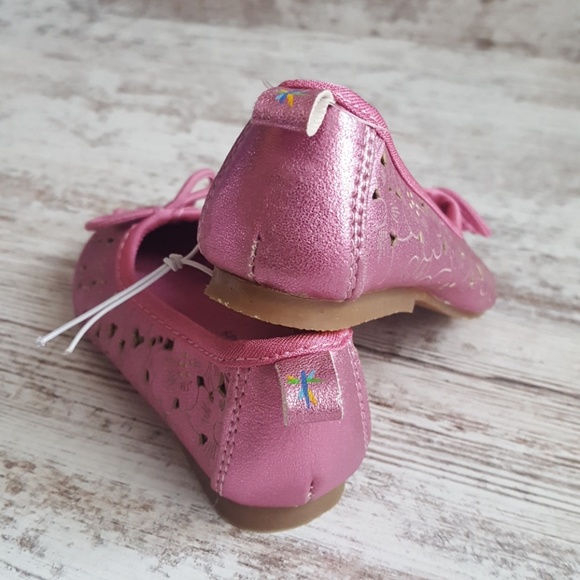 NWT Pink Shimmer Toddler Ballet Flats - Picture 5 of 8
